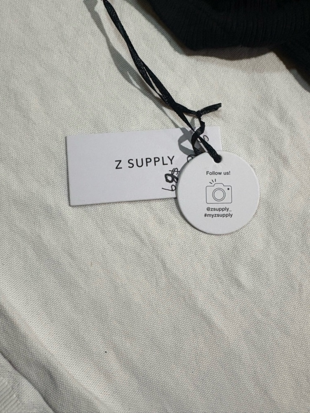 Z Supply Black Ribbed Button-Front Midi Dress - Picture 5 of 5